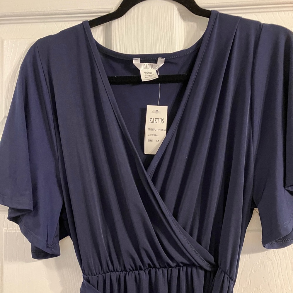 NWT Navy Blue Dress by Kaktus, size 1X